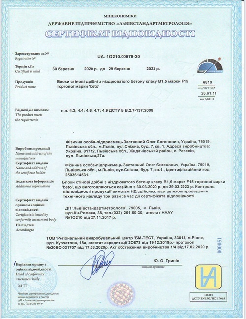 Газоблоки BETO 2